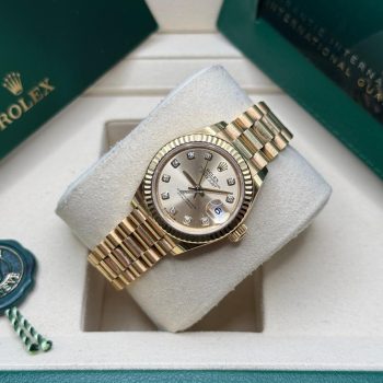 ROLEX Datejust President Bracelet 10P Diamond 279178G Champagne Gold
